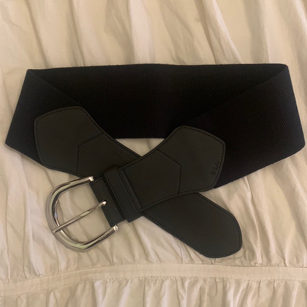 Lauren by Ralph Lauren Black Stretch Belt